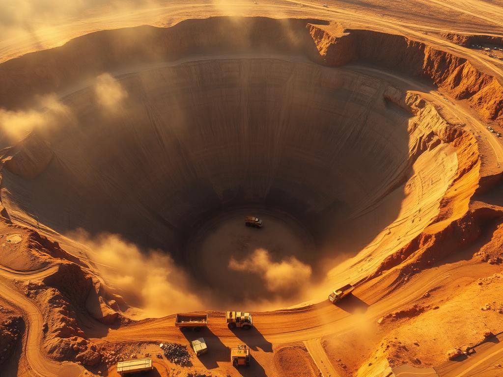 Open pit mining operation